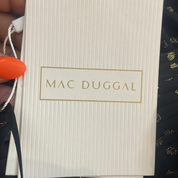 Mac Duggal 49510 Tiered Skirt Polka Dot Dress NEW with tag just needs a zipper - Picture 8 of 9